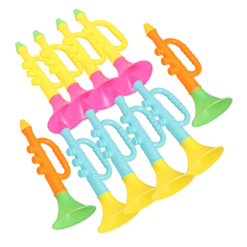HANABASS 10Stücke Teiliges Trompetenspielzeug Kreatives Musikspielzeug für Bühnenaufführungen Farblich Zufällig Fördert Musikalische Fähigkeiten und Fantasie aus Langlebigen Materialien von HANABASS
