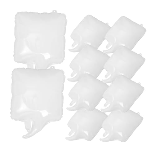 HANABASS 10Stücke Weiße Quadratische Aluminiumballons DIY Leere Folienballons für Kreative Dekorationen bei Geburtstagsfeiern Hochzeiten und Festen Selbstverschließend Langlebig von HANABASS