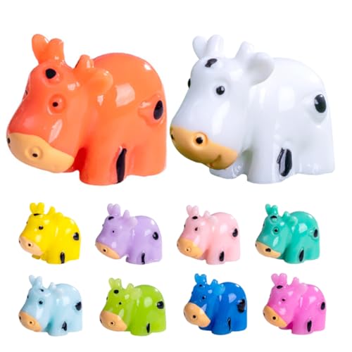 HANABASS 10stücke Miniatur Kühe Figurenset Teiliges Aus Bunten Kleinen Kuhstatuen Für Garten Dekoration Miniatur Figuren Für Landschaftsgestaltung Und Kinderzimmer Aus Langlebigem Resin HANABASS 10stücke Miniatur Kühe Figurenset Teiliges Aus Bunten Kleinen Kuhstatuen Für Garten Dekoration Miniatur Figuren Für Landschaftsgestaltung Und Kinderzimmer Aus Langlebigem Resin von HANABASS