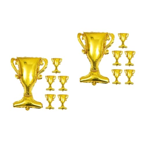 HANABASS 12 Stck. Goldene Aluminium Folienballons in Pokal Form Langlebig und Formstabil Elegante Abschlussdeko für Graduation Party Nurse Graduation Balloon Decoration von HANABASS