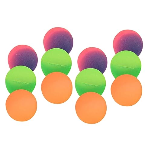 HANABASS 12 Stück Frosted Bouncy Balls Bunte Gummibälle für Partys Stressabbau und Freizeitaktivitäten Sicher und Spaß von HANABASS
