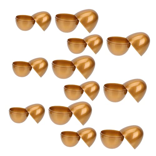 HANABASS 12 Stück Teiliges Goldene Ostereier aus Hochwertigem Leere Dekorative Geschenkboxen für Ostern Wiederverwendbare Eierschachteln als Osterdeko Süßigkeiten oder von HANABASS