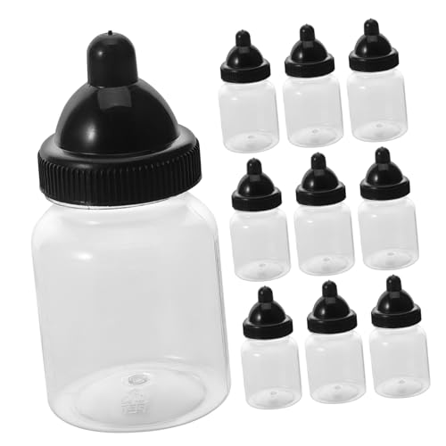 HANABASS 12 Stück Teiliges Transparente Candy Box Babyflaschen Design Kreative Babyparty Deko mit Einteiligem Schwarzem Verschluss Wiederverwendbare Süßigkeitenbehälter für Shower und HANABASS 12 Stück Teiliges Transparente Candy Box Babyflaschen Design Kreative Babyparty Deko mit Einteiligem Schwarzem Verschluss Wiederverwendbare Süßigkeitenbehälter für Shower und von HANABASS