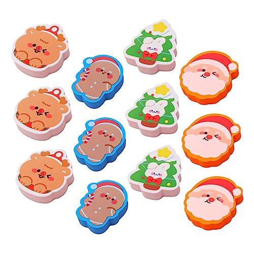 HANABASS 12 Stück Teiliges Weihnachts Radiergummi Set mit Lustigen Cartoon Motiven Bunte Umweltfreundliche Radiergummis für Schulbedarf und Verschiedene Designs Wie Schneemann HANABASS 12 Stück Teiliges Weihnachts Radiergummi Set mit Lustigen Cartoon Motiven Bunte Umweltfreundliche Radiergummis für Schulbedarf und Verschiedene Designs Wie Schneemann von HANABASS