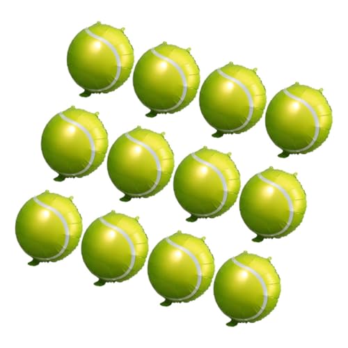 HANABASS 12 Stück Tennisballons Mit LED Beleuchtung Für Partys Happy Birthday Ballons Tennis Geburtstagsballons Für Riesige Tennisball Requisitenballons Massenthema Sport Große von HANABASS