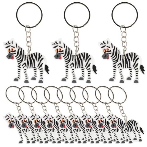 HANABASS 12 Stück Zebra Schlüsselanhänger Lustige Tier Anhänger für Dekoration für Taschen und Niedliches Zebra Design für Partys und Preise HANABASS 12 Stück Zebra Schlüsselanhänger Lustige Tier Anhänger für Dekoration für Taschen und Niedliches Zebra Design für Partys und Preise von HANABASS