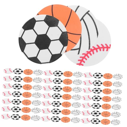 HANABASS 120 Stück Teiliges Aufkleber Selbstklebende Sticker für Fußball Basketball Volleyball und Baseball für Sport Mottopartys und Kreative Dekorationen HANABASS 120 Stück Teiliges Aufkleber Selbstklebende Sticker für Fußball Basketball Volleyball und Baseball für Sport Mottopartys und Kreative Dekorationen von HANABASS
