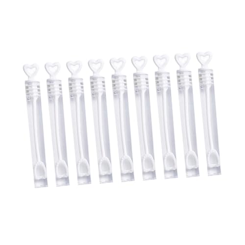 HANABASS 144 Stück Teiliges Herzform Bubble Sticks Ergonomische Seifenblasenstäbe in Weiß Langlebig für Hochzeit Partydekoration und Kinderspaß Einfache Handhabung Liebevolles Design von HANABASS