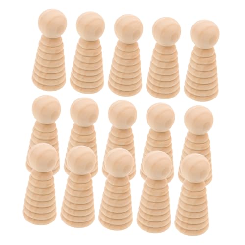 HANABASS 15 Stück Teiliges Holzfiguren Unbemalte Miniatur Puppen aus Stabilem Holz mit Gewindedesign für DIY Malprojekte Sichere Unvollendete Holzpuppen für Basteln und Kreative Dekoration HANABASS 15 Stück Teiliges Holzfiguren Unbemalte Miniatur Puppen aus Stabilem Holz mit Gewindedesign für DIY Malprojekte Sichere Unvollendete Holzpuppen für Basteln und Kreative Dekoration von HANABASS