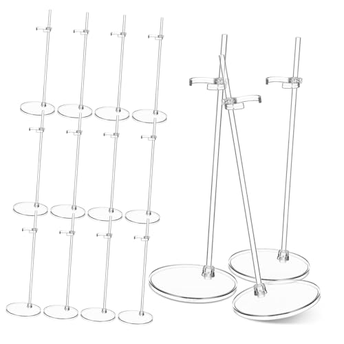 HANABASS 15 Stück Teiliges Puppenständer Transparenter Dolls Holder Stabiler Ständer für Bjd Puppen Actionfiguren und Sammlerstücke für Präsentation Dem Tisch von HANABASS