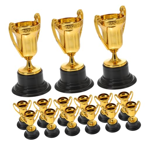 HANABASS 15 Stück kleines Trophäenspielzeug party dekoration Veranstaltung Trophäe Mini-Trophäenbecher kleiner Pokal Trophäendekor -Trophäen Plastik Golden HANABASS 15 Stück kleines Trophäenspielzeug party dekoration Veranstaltung Trophäe Mini-Trophäenbecher kleiner Pokal Trophäendekor -Trophäen Plastik Golden von HANABASS