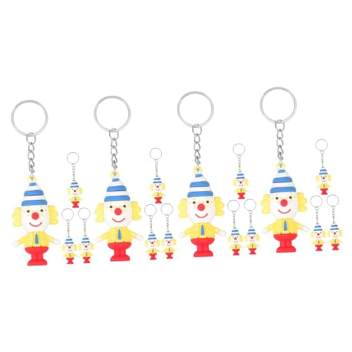 HANABASS 16 Stck. Lustiger Clown Schlüsselanhänger Cartoon Schlüsselring Tasche Rucksack Anhänger Party Deko Tragbar Robust von HANABASS