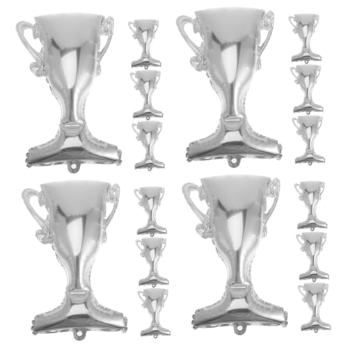 HANABASS 16 Stck. Teiliges Silber Aluminiumfolie Pokal Luftballon Wiederverwendbar Langlebig Kreative Party und Sport Dekoration als Foto Hintergrund für Abschlussfeiern und Gratulationen HANABASS 16 Stck. Teiliges Silber Aluminiumfolie Pokal Luftballon Wiederverwendbar Langlebig Kreative Party und Sport Dekoration als Foto Hintergrund für Abschlussfeiern und Gratulationen von HANABASS