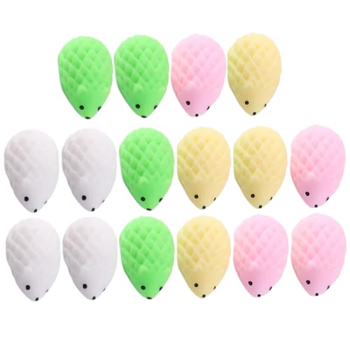 HANABASS 16 Stück Teiliges Squeeze Toy Imitation Igel Stressabbau Igel Pinch Toy Antistress für Kindergeburtstag Mitgebsel und Erwachsene Entspannungsspielzeug von HANABASS