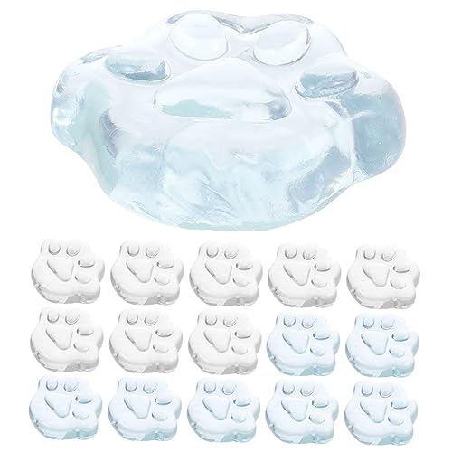 HANABASS 16 Stück Teiliges Transparentes Katzenpfoten Squeeze Spielzeugset Antistress für Erwachsene für Partys TPR Material Leicht und Tragbar Entspanntes von HANABASS