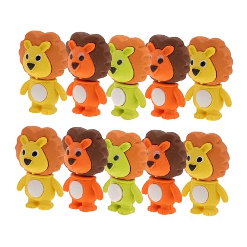 HANABASS 18Stücke Löwenförmige Radiergummis für Cartoon Eraser aus Langlebigem Tpr Material Schulmaterial und Kreative für Jungen und Mädchen von HANABASS