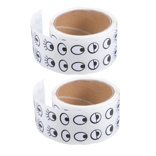 HANABASS 2 Rollen Cartoon-Augen-Aufkleber Lustige Aufkleber Kreativer Sticker Selbstklebende Aufkleber Augen Bastelset Klebstoff GOOLLY Eyes Easy Peeling Kulleraugen aufkleben Papier Black HANABASS 2 Rollen Cartoon-Augen-Aufkleber Lustige Aufkleber Kreativer Sticker Selbstklebende Aufkleber Augen Bastelset Klebstoff GOOLLY Eyes Easy Peeling Kulleraugen aufkleben Papier Black von HANABASS