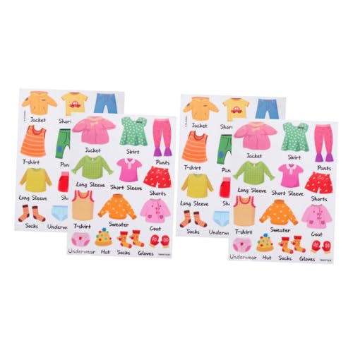 HANABASS 2 Sätze kleiderschrank aufkleber Kleiderschrank aus Stoff Rosa Kommode Einsätze Personifizieren Kleiderlabels Kleidungsetikett Garderobenetikett löschbare Etikettenaufkleber PVC von HANABASS