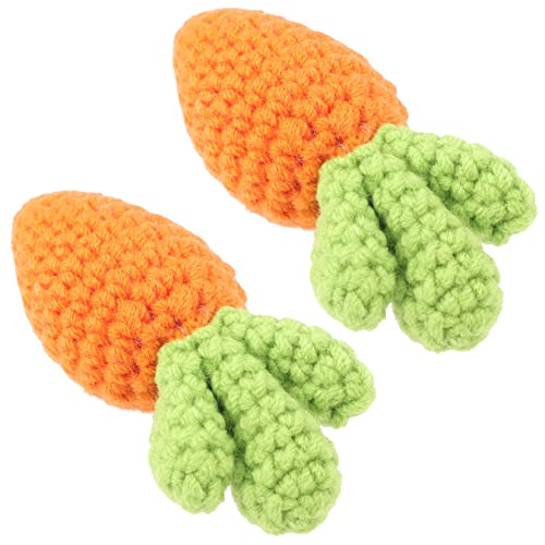 HANABASS 2 Stück Handgemachte Karotten Schlüsselanhänger DIY Haarschmuck Accessoires für Kreative Dekorationen Broschen und Charm Elemente für Kleidung und Frisuren von HANABASS