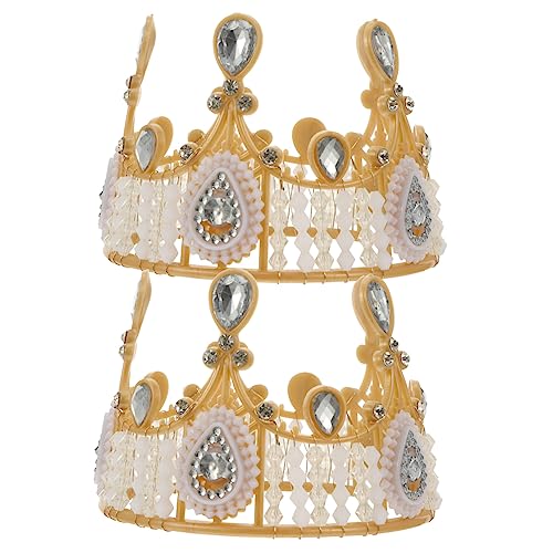 HANABASS 2 Stück Kleine Goldene Kunststoff Kronen Cake Topper für Shower und Kindergeburtstag Dekorative Dessert und Cupcake Dekoration Party Zubehör für Festliche Tortengestaltung HANABASS 2 Stück Kleine Goldene Kunststoff Kronen Cake Topper für Shower und Kindergeburtstag Dekorative Dessert und Cupcake Dekoration Party Zubehör für Festliche Tortengestaltung von HANABASS