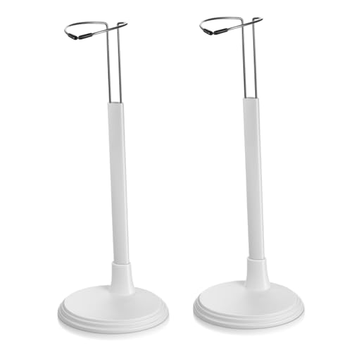 HANABASS 2 Stück Lagerregal Zubehör Lagerung Kaiser Steht Figur doll Accessories puppenständer Puppenaufbewahrung Puppenhalterung PVC Puppenpräsentation kreativer Puppenstand Weiß von HANABASS