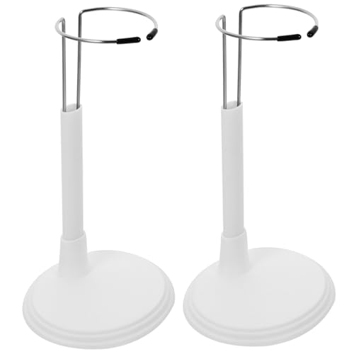 HANABASS 2 Stück Lagerregal doll Accessories Puppen Accessoires Puppenständer tragbar Puppen für Mädchen Kaiserpuppe Steht Stehpuppe kreativer Puppenstand tragbarer Puppenständer Weiß von HANABASS