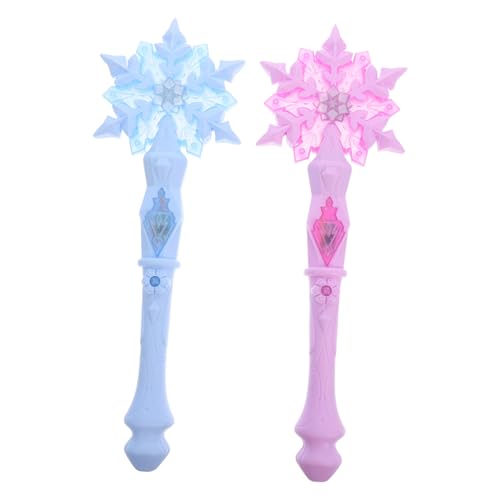 HANABASS 2 Stück Leuchtende Schneeflocken Zauberstäbe Glühende Feenstäbe für Mädchen für Cosplay Geburtstagsfeiern und Magische Anlässe Sichere Kunststoffmaterialien Kreative Designs Blau HANABASS 2 Stück Leuchtende Schneeflocken Zauberstäbe Glühende Feenstäbe für Mädchen für Cosplay Geburtstagsfeiern und Magische Anlässe Sichere Kunststoffmaterialien Kreative Designs Blau von HANABASS