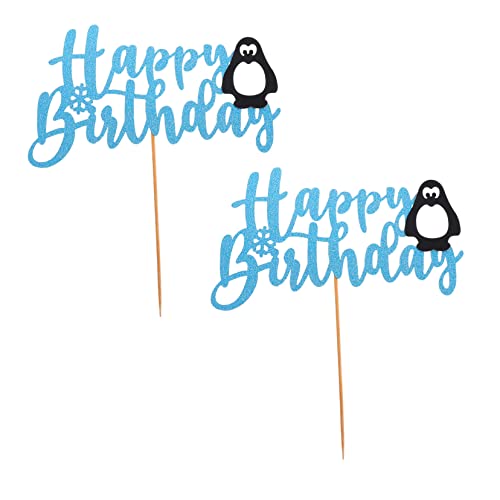 HANABASS 2 Stück Teiliges Geburtstags Dessertpicker Pinguin Schneeflocke Design Schöne Einsteckkarten Umweltfreundlich als Foto Requisiten und Partydekoration für Unvergessliche Feiern HANABASS 2 Stück Teiliges Geburtstags Dessertpicker Pinguin Schneeflocke Design Schöne Einsteckkarten Umweltfreundlich als Foto Requisiten und Partydekoration für Unvergessliche Feiern von HANABASS
