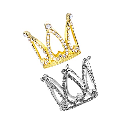 HANABASS 2 Stück Teiliges Kuchenkrönchen aus Gold und Silber Multifunktionale Tortendeko und Partykrone Mini Tiara für Geburtstag Hochzeit Fotoaccessoire Langlebig und Stilvoll HANABASS 2 Stück Teiliges Kuchenkrönchen aus Gold und Silber Multifunktionale Tortendeko und Partykrone Mini Tiara für Geburtstag Hochzeit Fotoaccessoire Langlebig und Stilvoll von HANABASS