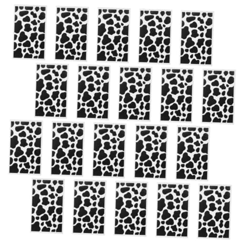 HANABASS 20 Blatt Kuhmuster Aufkleber DIY Scrapbook Sticker für Notizbücher Wasserflasche Laptop Langlebige Selbstklebende Kuhdekorationsfolien für Basteln und von HANABASS