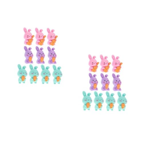 HANABASS 20 Stck. Niedliche Kaninchen Radiergummis Kawaii Bunny Form Schulische Schreibwaren für Mädchen Effektive Radierer für Klassenraum Partygeschenke und Lernspaß von HANABASS