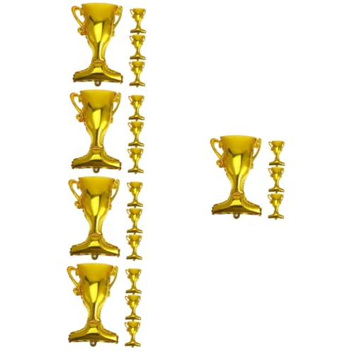 HANABASS 20 Stck. Teiliges Aluminiumfolie Luftballon Goldene Champion Trophäenform Langlebige Party Dekoration für Abschlussfeier und Fotorequisiten von HANABASS