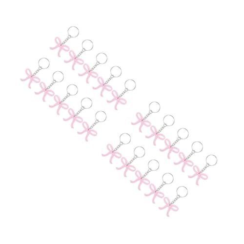 HANABASS 20 Stck. Teiliges Pinke Schleifen Schlüsselanhänger Elegante Schleifen Deko Modischer Taschen und Geburtstags Charme Praktische Schlüsselringe für Party und Babyparty Dekoration von HANABASS