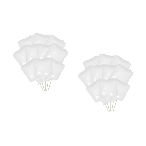 HANABASS 20 Stck. Teiliges Weiße Quadratische Aluminiumfolie Ballons Wiederverwendbar Selbstabdichtend Leicht DIY Fähig Vielseitig für Geburtstag Hochzeit Partydekorationen von HANABASS