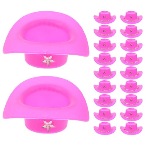 HANABASS 20 Stück Cowboyhut Puppenhaus Mini Dekoration Puppenhüte Für Partys DIY Puppenhüte Hut Zum Basteln Von Puppen Winzige Hüte Dekorative Hüte Bezaubernde Hüte Winzige Hüte von HANABASS