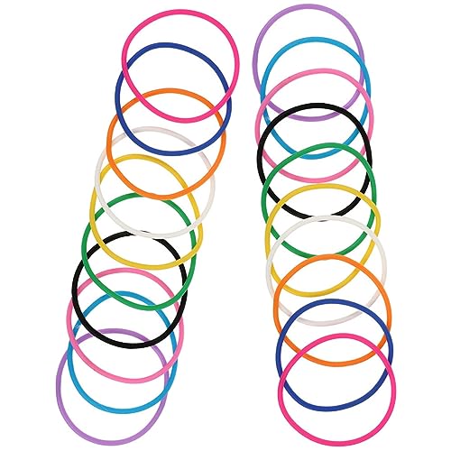 HANABASS 20 Stück Hautfreundliche Silikon Armbänder Vielseitige DIY Jelly Armbänder Bunten Farben Elastisch und Bequem für Feste Outdoor Aktivitäten und von HANABASS
