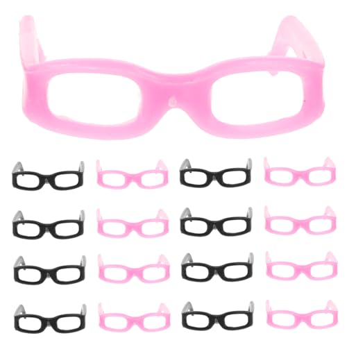 HANABASS 20 Stück Mini -simulationsbrille Puppe Mini-Sonnenbrille Kleine Sonnenbrille Zum Basteln Miniaturbrille Neuartige Sonnenbrille Brille Miniaturrunde Brillen Miniaturen Abs von HANABASS