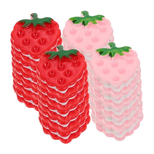 HANABASS 20 Stück Teiliges Mini Erdbeer Keks Resin Charms Flache Rückseite Realistische DIY Dekorationen für Handyhüllen Scrapbooking Bastelprojekte Ästhetische Erdbeer Verzierungen HANABASS 20 Stück Teiliges Mini Erdbeer Keks Resin Charms Flache Rückseite Realistische DIY Dekorationen für Handyhüllen Scrapbooking Bastelprojekte Ästhetische Erdbeer Verzierungen von HANABASS