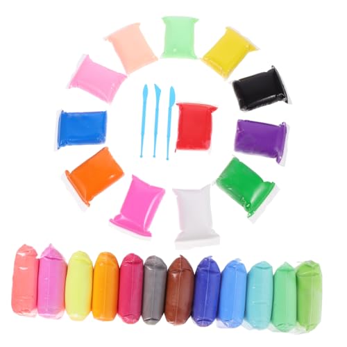 HANABASS 24 Packungen Teiliges DIY Knete Bunte Modelliermasse für Lufttrocknend Kreatives Basteln für Geburtstage und Kinderfeste für Anfänger und Kreative Projekte von HANABASS