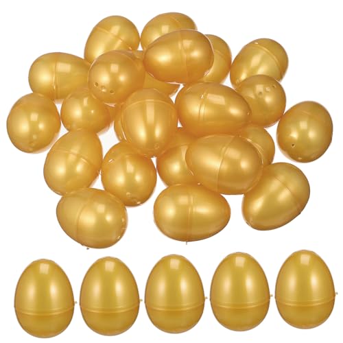 HANABASS 24 Stück Teiliges Runde Goldene Kunststoff Eier Befüllbar mit Süßigkeiten und Kleinen Geschenken Kreative Geschenkverpackung Dekorative Party Deko HANABASS 24 Stück Teiliges Runde Goldene Kunststoff Eier Befüllbar mit Süßigkeiten und Kleinen Geschenken Kreative Geschenkverpackung Dekorative Party Deko von HANABASS