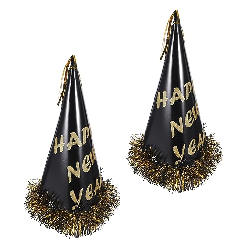 HANABASS 2stücke Neue Jahr Partyhüte Schwarze Und Goldene Papierspitzenhüte Für Silvester Und Neujahrsfeiern Langlebiges Und Leichtes Material Für Erwachsene HANABASS 2stücke Neue Jahr Partyhüte Schwarze Und Goldene Papierspitzenhüte Für Silvester Und Neujahrsfeiern Langlebiges Und Leichtes Material Für Erwachsene von HANABASS