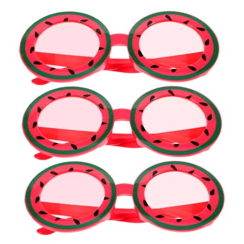 HANABASS 3 STÜCKE Wassermelonen Sonnenbrillen Lustige Partybrille für Strand und Sommerpartys Tropische Dekoration für Erwachsene von HANABASS