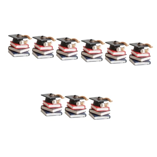 HANABASS 3 Sätze Abschluss Cupcake Topper Doktorhut Und Buch Tortendeko Für Graduation Party Für Schulabschlussfeiern Und Jubiläen 3 Stück * 3 von HANABASS