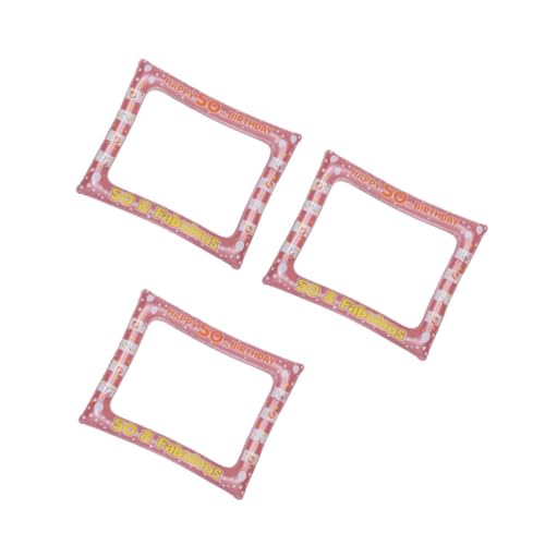 HANABASS 3 Stück Aufblasbarer PVC Fotorahmen Party Photo Booth Requisit Leichtes Wiederverwendbares Geburtstags Deko Tragbarer Aufblasbarer Bilderrahmen für Indoor und Outdoor Feiern von HANABASS