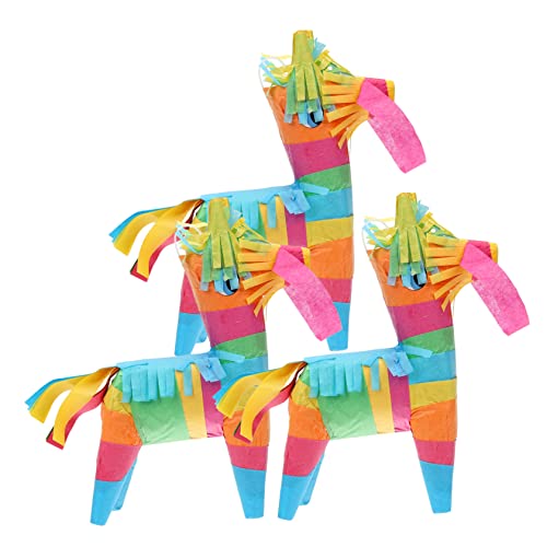 HANABASS 3 Stück Mini Donkey Pinata für Kindergeburtstag und Fiesta Partys Langlebiges zur Süßigkeitenbefüllung für Cinco De Mayo und Karnevalsfeiern von HANABASS