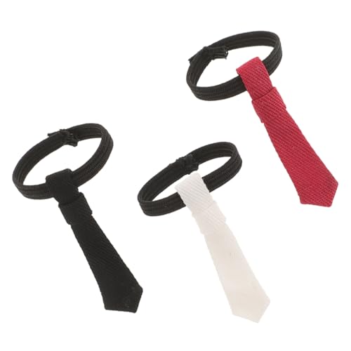 HANABASS 3 Stück Miniatur Puppen Krawatten Teilig Rot DIY Puppen Bekleidungsaccessoires für Maßstab Hochwertige und Stylische Kleidung für Puppenhaus Deko von HANABASS
