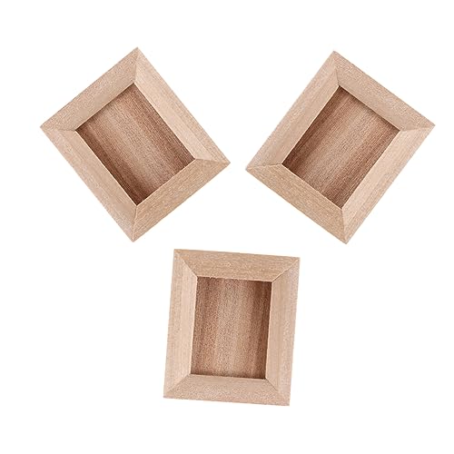 HANABASS 3 Stück Teiliges Miniatur Holz Bilderrahmen Puppenhaus Foto Rahmen Modell Leichte DIY Dekoration für Puppenhaus und Modelllandschaft Natürlicher Holzrahmen Handgefertigt HANABASS 3 Stück Teiliges Miniatur Holz Bilderrahmen Puppenhaus Foto Rahmen Modell Leichte DIY Dekoration für Puppenhaus und Modelllandschaft Natürlicher Holzrahmen Handgefertigt von HANABASS
