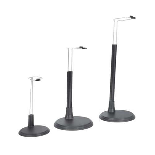HANABASS 3 Stück Teiliges Puppenständer mit Stabiler Runder Basis Verstellbare Höhe Robuster Halter für Puppen und Figuren Sicherer Stand für Sammlerfiguren und Spielzeugdisplay von HANABASS