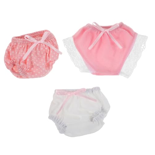 HANABASS 3 Stück und Kleidung Puppenunterhosen Puppenwindeln und Unterwäsche Puppe Windeln Miniaturkleidung Zubehör für Babypuppen Spielzeugkleidung Stoff HANABASS 3 Stück und Kleidung Puppenunterhosen Puppenwindeln und Unterwäsche Puppe Windeln Miniaturkleidung Zubehör für Babypuppen Spielzeugkleidung Stoff von HANABASS