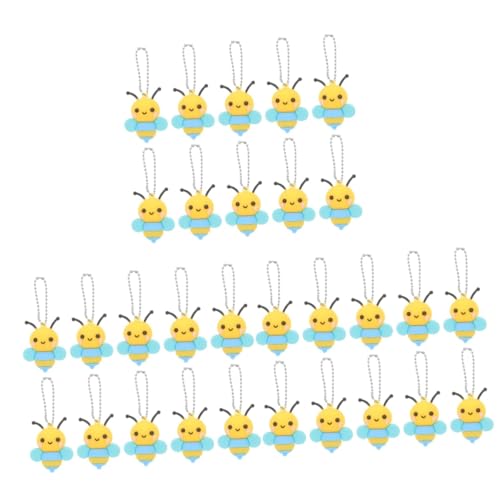 HANABASS 30 Stck. Teiliges PVC Bienen Schlüsselanhänger Niedliche Bienen Anhänger Vielseitige Hänge Deko für Taschen Schlüssel Geschenke Langlebig Formbeständig für Party und Alltag von HANABASS
